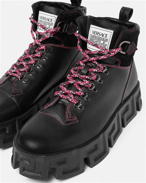 Versace Greca Labyrinth Hiking Boots for Men .